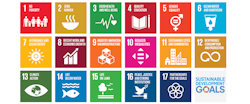 17 Sustainable Development Goals established by the UN