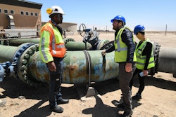 Victorien Erussard at the Orano desalinisation plant in Namibia