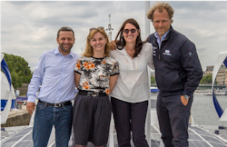 Les équipes de Canal+ Groupe à bord d'Energy Observer