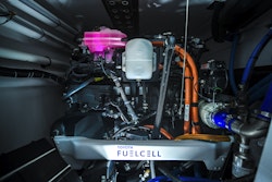 A fuel Cell with the logo of Toyota Fuel Cell