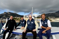 Bertrand Piccard et S.A.S Prince Albert II de Monaco à bord d'Energy Observer