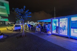 The Energy Observer exhibition in the evening